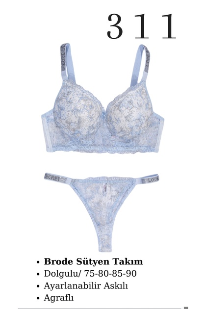 Tılsım lingerie women's brode bra set