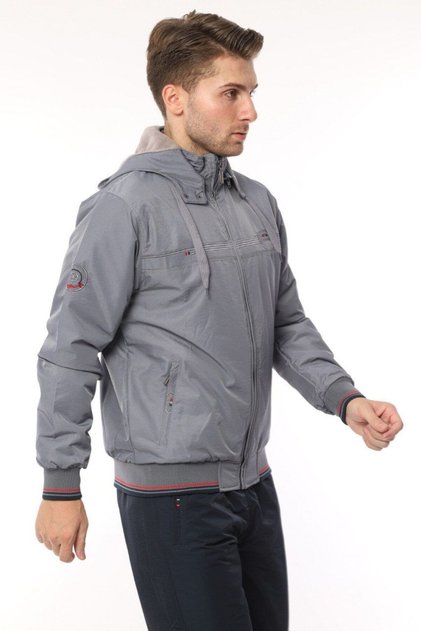 Inside Is Polar Twill Fabric Hooded Large Size Men's Tracksuit Set 4334