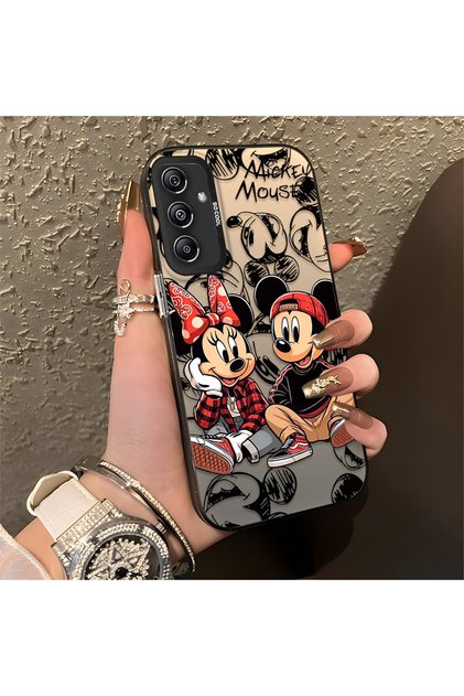 Samsung Galaxy A24 Compatible Silicone Edge Hard Back Anti-Fall Case Classic Mickey Mouse