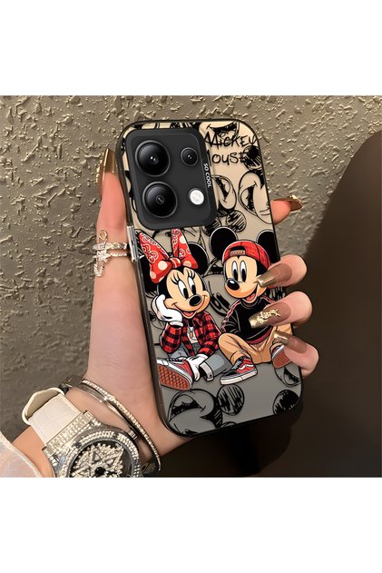 Xiaomi Redmi Note 13 Compatible Silicone Edge Hard Back Anti-Fall Case Classic Mickey Mouse