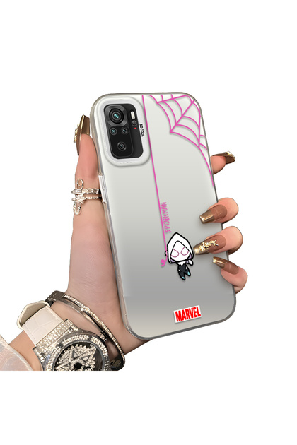 Xiaomi Redmi Note 10S Compatible Silicone Edge Hard Back Anti-Fall Case Spiderman