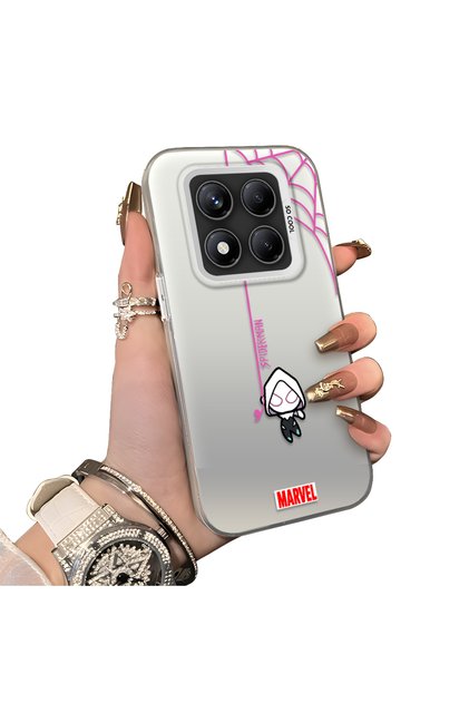 Xiaomi Redmi Note 14 Pro 5g Compatible Silicone Edge Hard Back Anti-Fall Case Spiderman