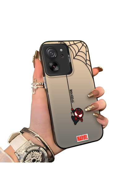 Xiaomi Mi 13T/Mi 13t Pro Compatible Silicone Edge Hard Back Anti-Fall Case Spiderman