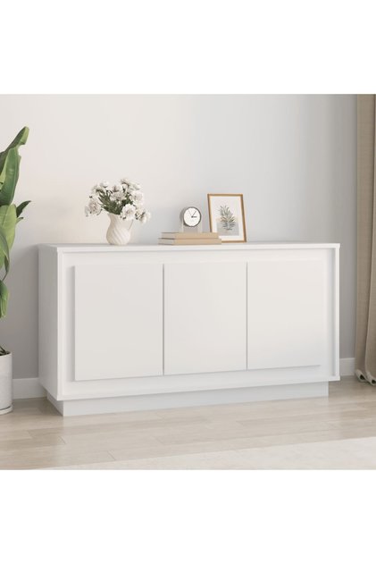 Sideboard White 102x35x55 cm Engineered Wood
