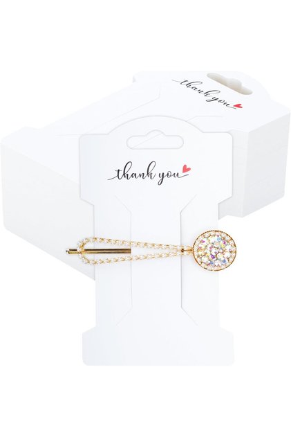 100 Saç Tokası Sergileme Ve Paketleme Kartı 6.6* 11.5 cm