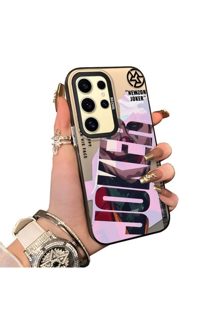 Samsung Galaxy S24 Ultra Compatible Acrylic Back Silicone Edge Clown Joker Protective Case