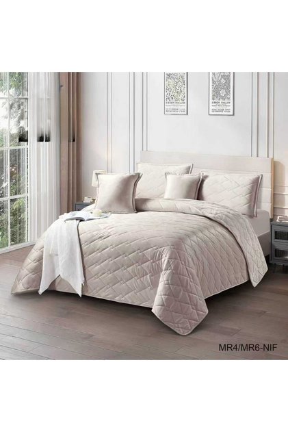 مفرش نفرين شتوي مضغوط ساده ووجه فرو عدد القطع 6قطع 220×240