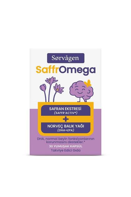 SaffrOmega ( Safran ve Omega3) 30 Yumuşak Kapsül