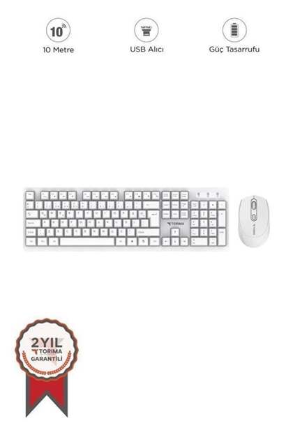 Torima TMK-01 Beyaz Kablosuz Q Klavye Ve Mouse Seti - Fiyatı