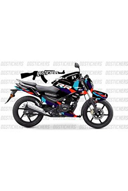 Motiker TVS Raider 125 Venom Mor Tasarım Sticker Etiket Modeli