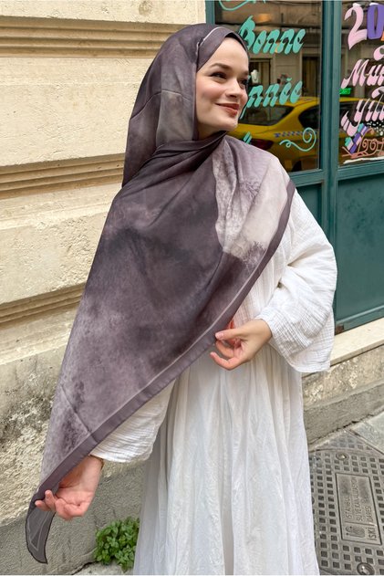 Amber Desenli Soft Pamuk Şal