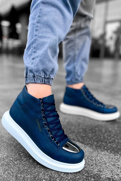 Ch267 - Cbt Roma Mirror Men's Boots Navy Blue