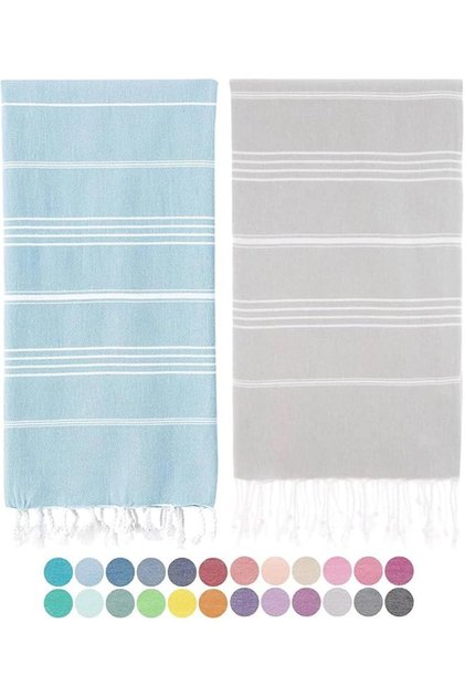 Turkish Beach Towel with Travel Bag 100x180 cm Quick Dry Sand Free Lightweight Large Oversi
