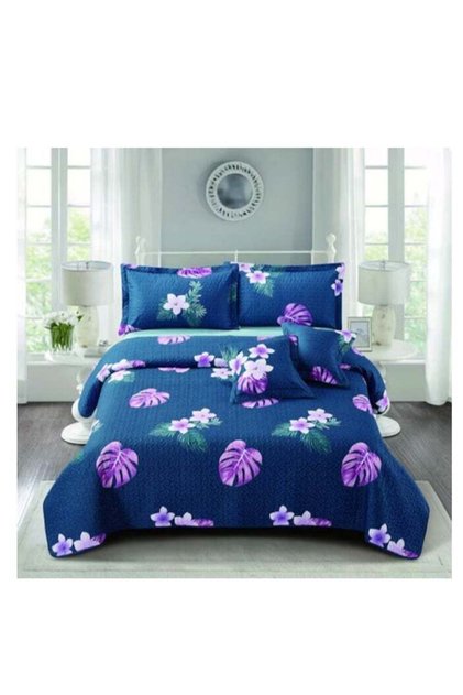 6 Piece Printed Compressed Comforter/Quilt/Bedspread Set King Size