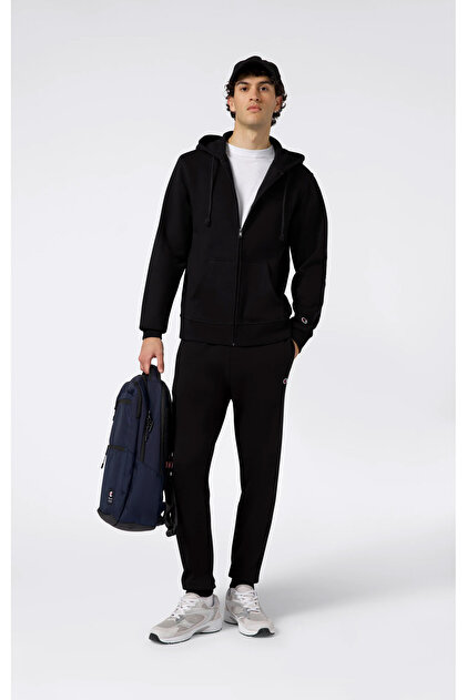 Champion Full Zip Hoodie Sweatshirt Erkek Siyah Sweatshirt