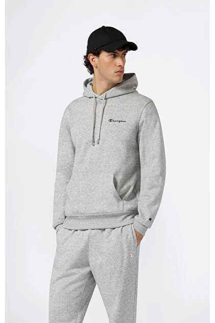 Hooded Sweatshirt Erkek Gri Sweatshirt - 221790-EM021
