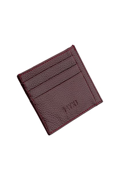 Portofel din piele 100% roșu Claret