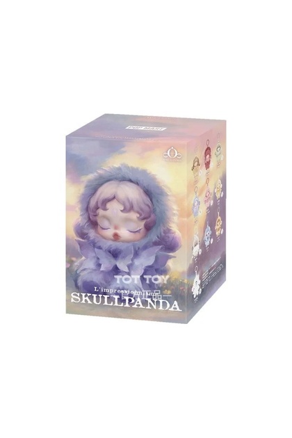 Skull panda lila kutu sürpriz bebek anahtarlık çanta süsü charm skullpanda peluş anahtarlık