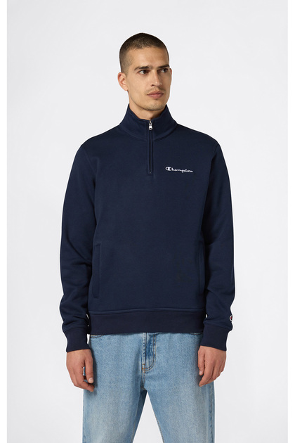 Half Zip Sweatshirt Navy Blue Men's Sweatshirt - 221797-Bs501