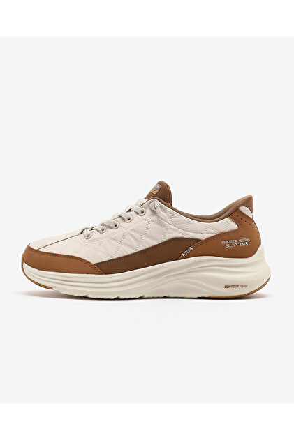 cocoストーングレージュ Skechers CONTOUR FOAM - COZY FIT Kadın Bej Spor Ayakkabı 150404