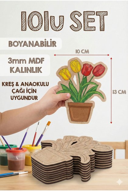 Tulips Painting Activity Art Preschool Kindergarten Nursery Activity Set 10 Pieces
