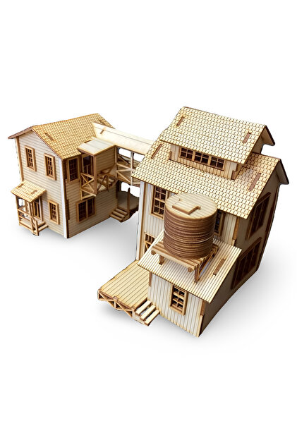 ALGWOOD Nostaljik Fabrika ve Atölye Ahşap Maket Kiti–228 Parça 3D