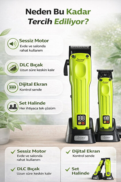 HELIX COSMETIC Lesima Fade Clipper tıraş makinesi FX2 Set - Fiyatı