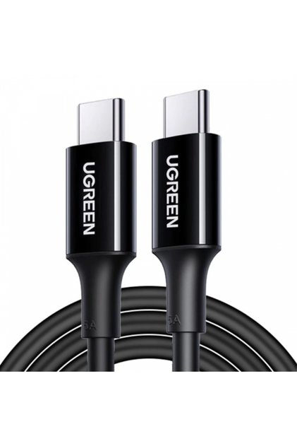 USB-C - USB-C US300 кабел за данни и зареждане (80371), 100W, 1 м, черен