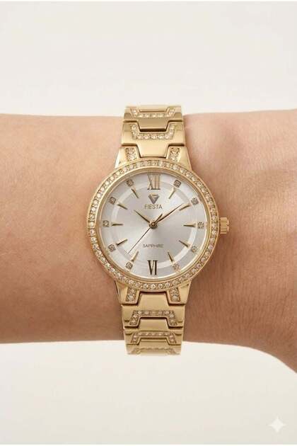 Women's Wristwatch | 32mm Steel Case, Stainless Steel Band, Sapphire Glass,