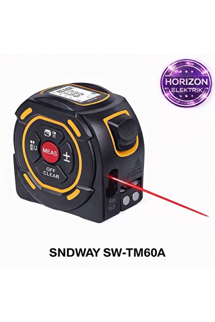 SNDWAY SW-TM60A Lazer Mesafe Ölçerli Şerit Metre - 60 Metre