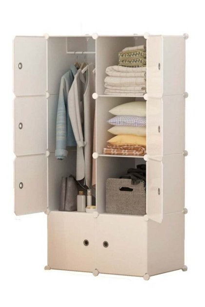 Nordic Modern 8 cube Wardrobes Home Dressing Rooms Assembly Closet for Clothes Minimalist Modern Economical Storage Clothes Wardrobe