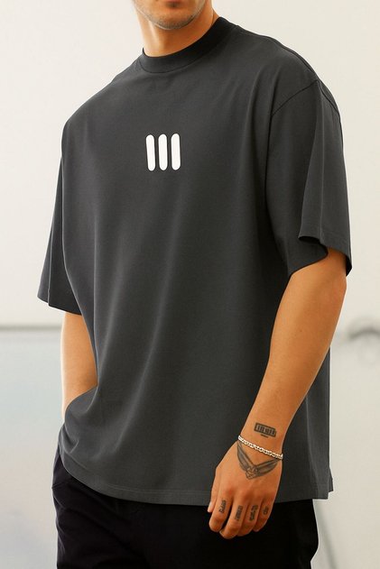 3 Line Printed Unisex T-Shirt Q6