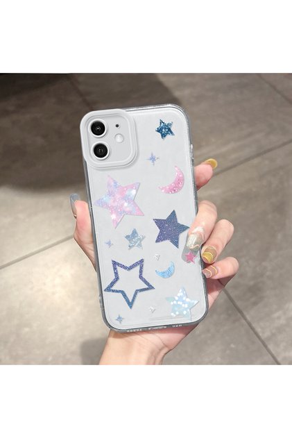 iPhone 12 Compatible Case Camera Protected Transparent Ultra Thin Silicone Cover Star