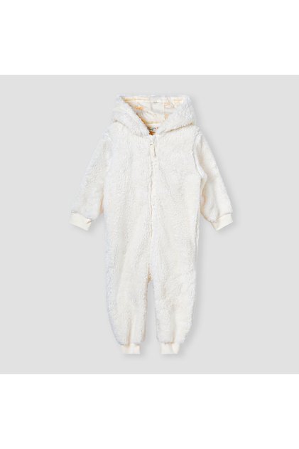 Hooded Coverall with Long Sleeves and Zip Closure