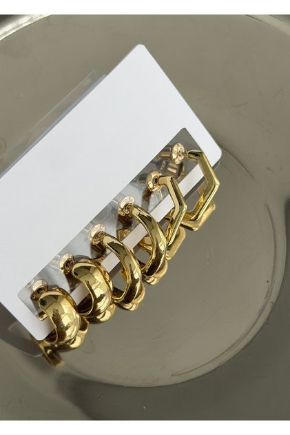 MEEL GOLD RENK 3'LÜ KÜPE SETİ