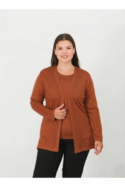 Combed Cotton Suit with Short Sleeve Blouse and Jacket 3105t