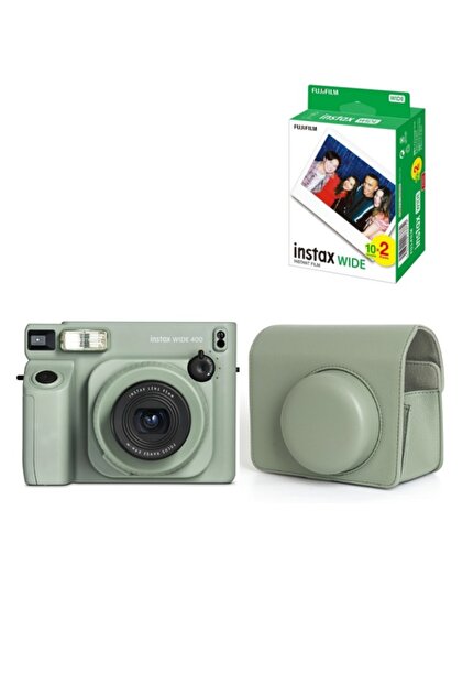 Fujifilm Instax Wide 400 Yeşil Fotoğraf Makinesi Çantalı ve 20'li
