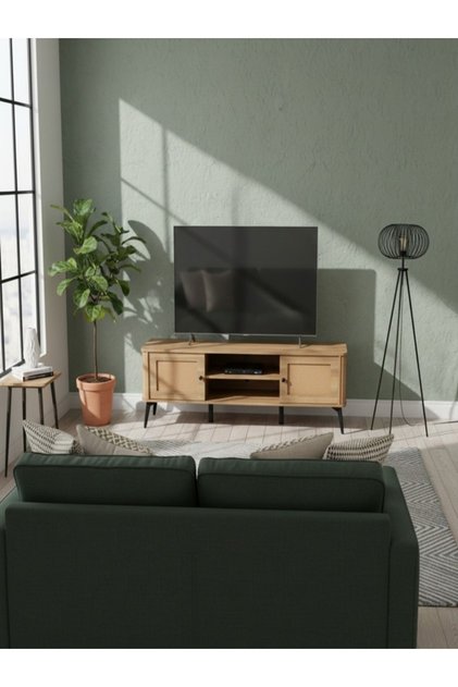 Modern wooden TV stand, 160 cm - Modern rustic design