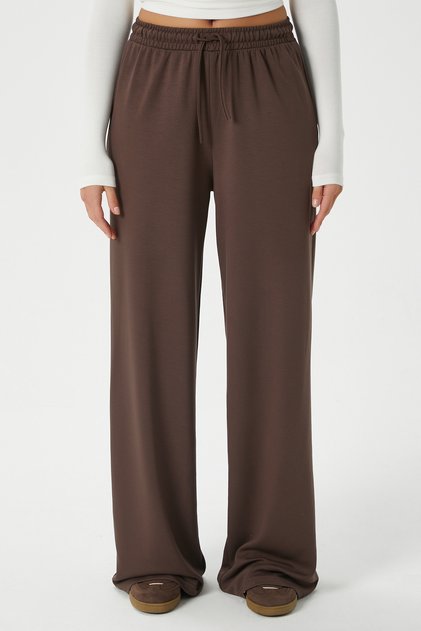 Women's Modal Select Wide Leg Brown Sweatpants