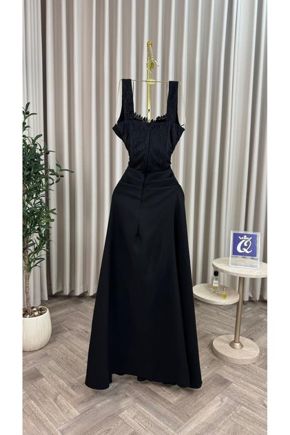 Soft black dress in Barbie fabric