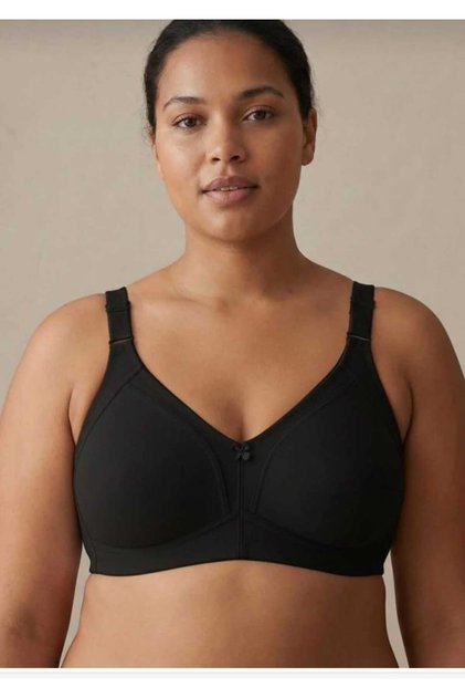 Sutien pentru femei de mărime mare, din bumbac, cupa D efect modelator bumbac moale Sutien pentru mamă, fără susținere, fără sârmă, fără căptușeală