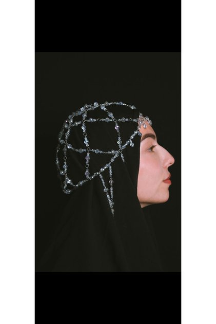 Bella nora şeffaf kristal özel tasarım saç aksesuarı, gelin aksesuarı