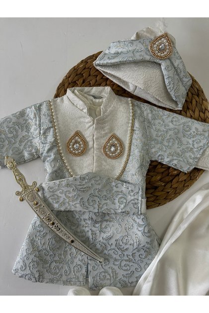 (Baby Boy Clothing with Pants), Circumcision Set Baby Boy Mevlüt Clothing with Sword Accessories