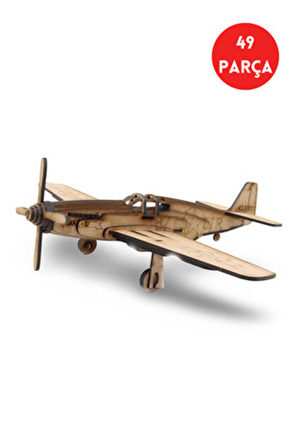 ALGWOOD Supermarine Spitfire Ahşap Uçak Maketi - 3D Ahşap 42 Parça