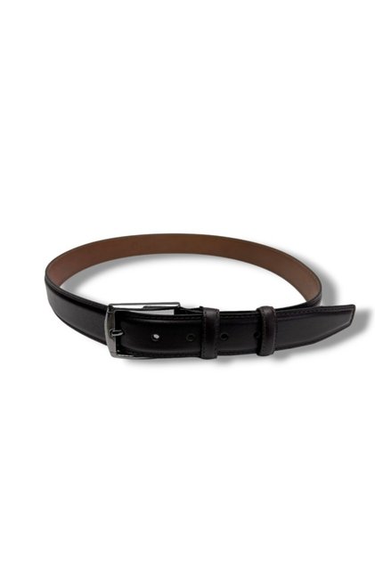 K100-26 Genuine Leather Stitched Men's Belt 110 cm