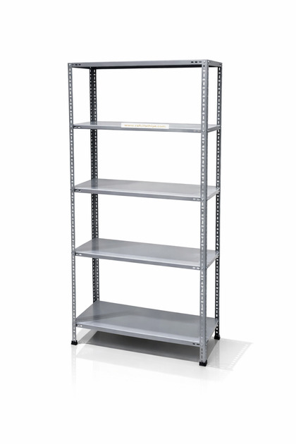 5 Katlı Çelik Raf 43x93 cm Galvaniz Çelik | Depo Kiler Ofis Arşiv Raf Sistemi