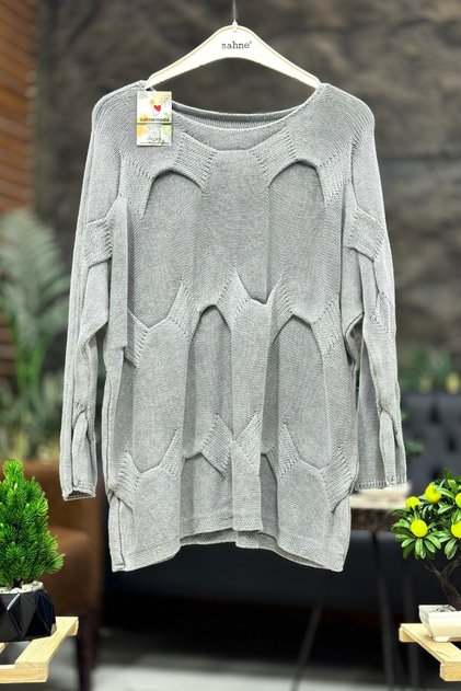 Boat Neck Interlocking Organic Sweater