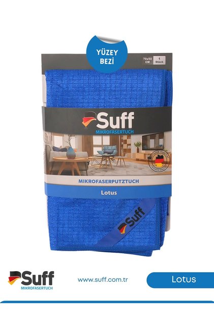 Lotus Microfiber Surface Cleaning Cloth Large Surface Cleaning Cloth Small Checkered 70X50 cm Blue