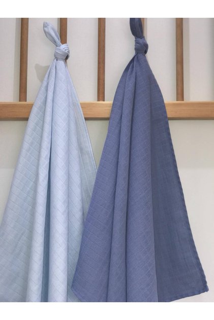 Mustard yellow organic muslin baby blanket for girls and boys 85 cm