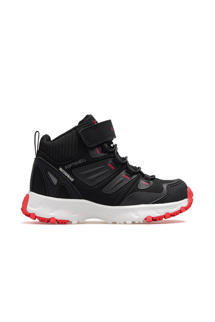 Cizme de zi cu zi pentru copii, unisex, impermeabile, pentru exterior, 24k Buck3005, negru/roșu